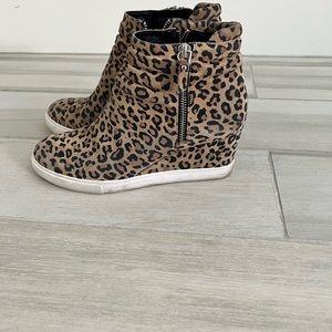 Paolo heeled leopard high-top sneakers